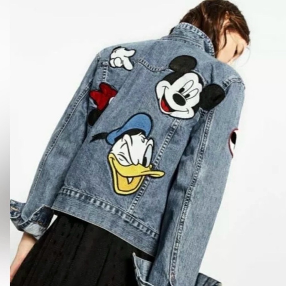 Zara X Disney Blue Denim Jacket Women’s L